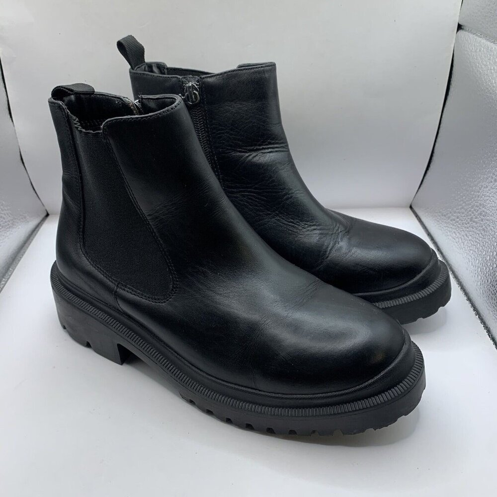 Blondo Shoes Blondo Cayla Boots waterproof black leather size 8.5M chunky D21